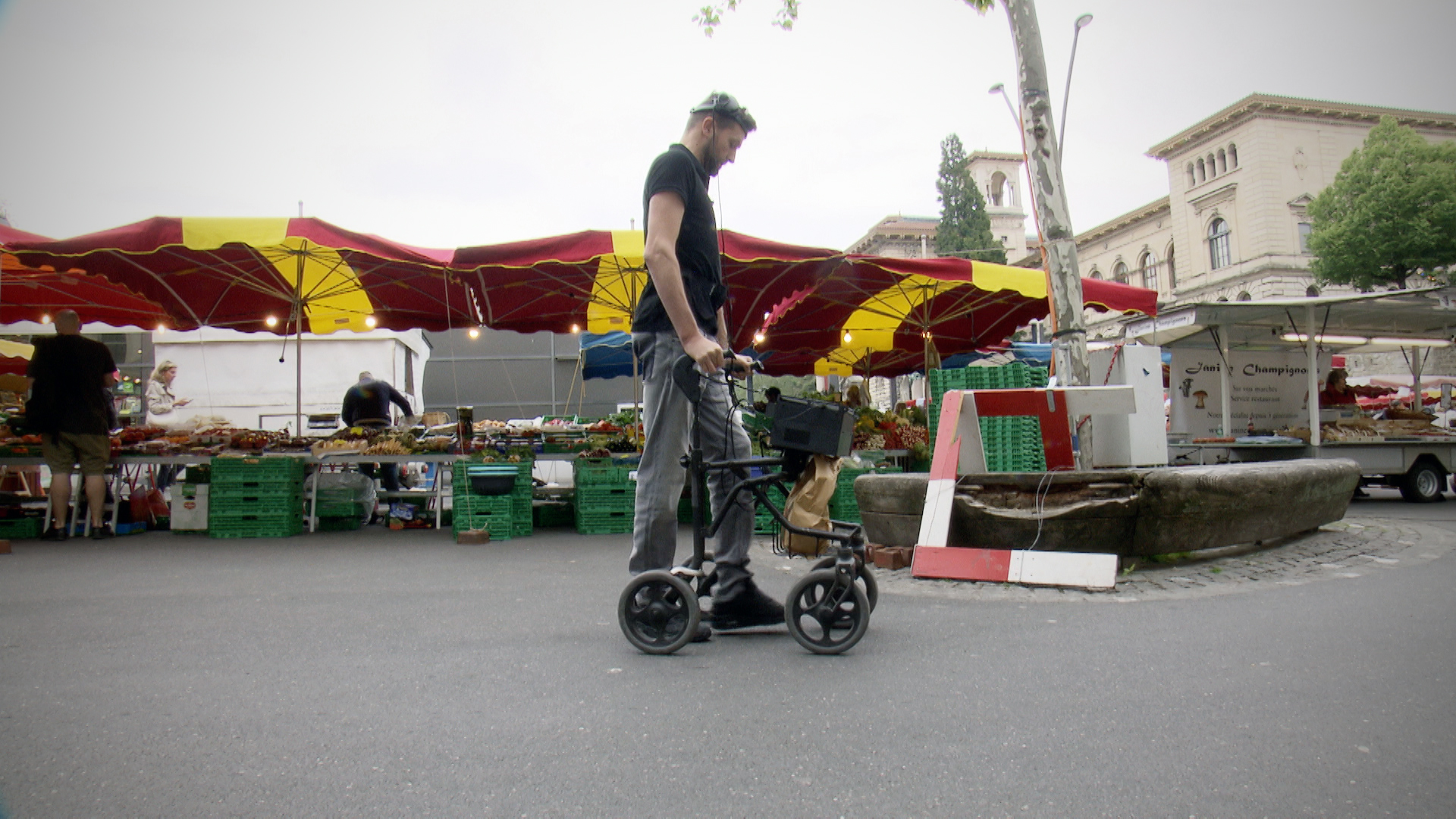 Paralysed man walking