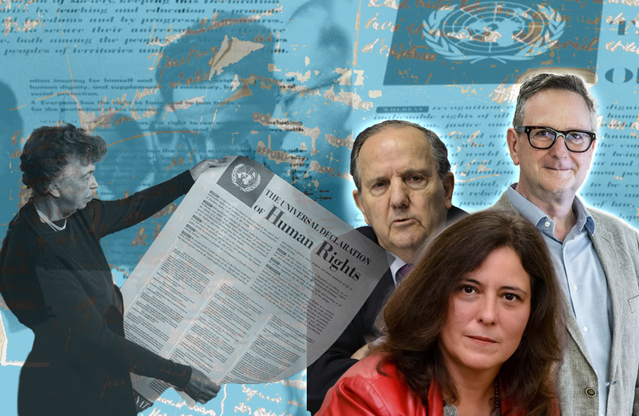 Die drei UNO-Menschenrechtsexpert:innen Juan Méndez, Mariana Katzarova und Andrew Clapham