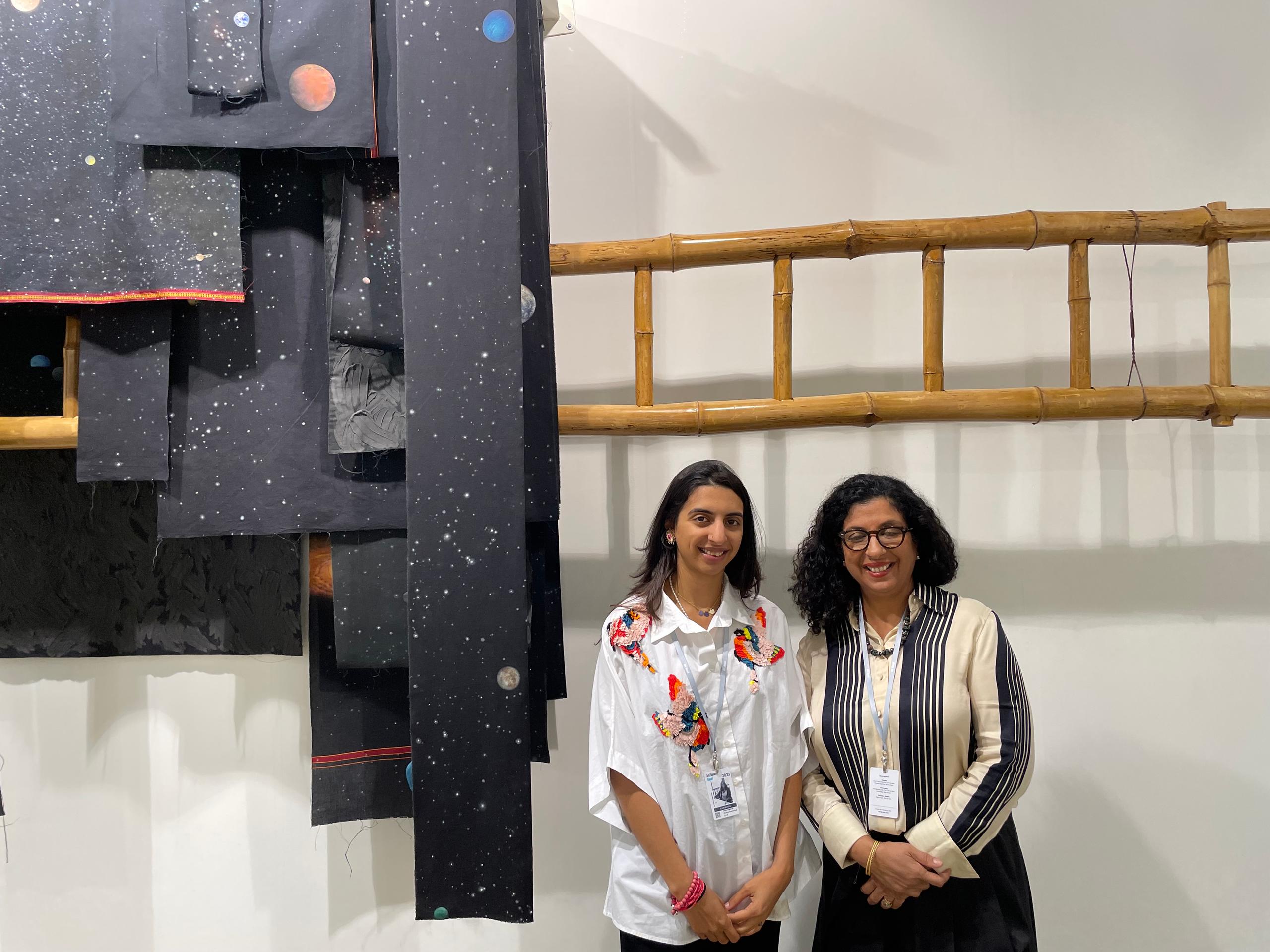 Shireen Gandhy (right) with her daughter Atyaan Jungalwala, from Chemould Prescott Road gallery
