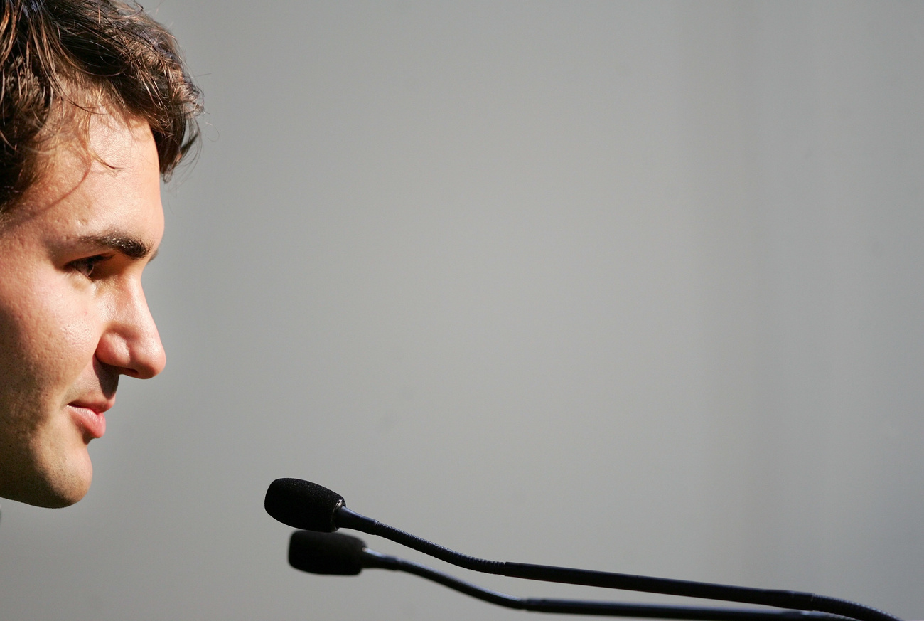 roger federer and microphones