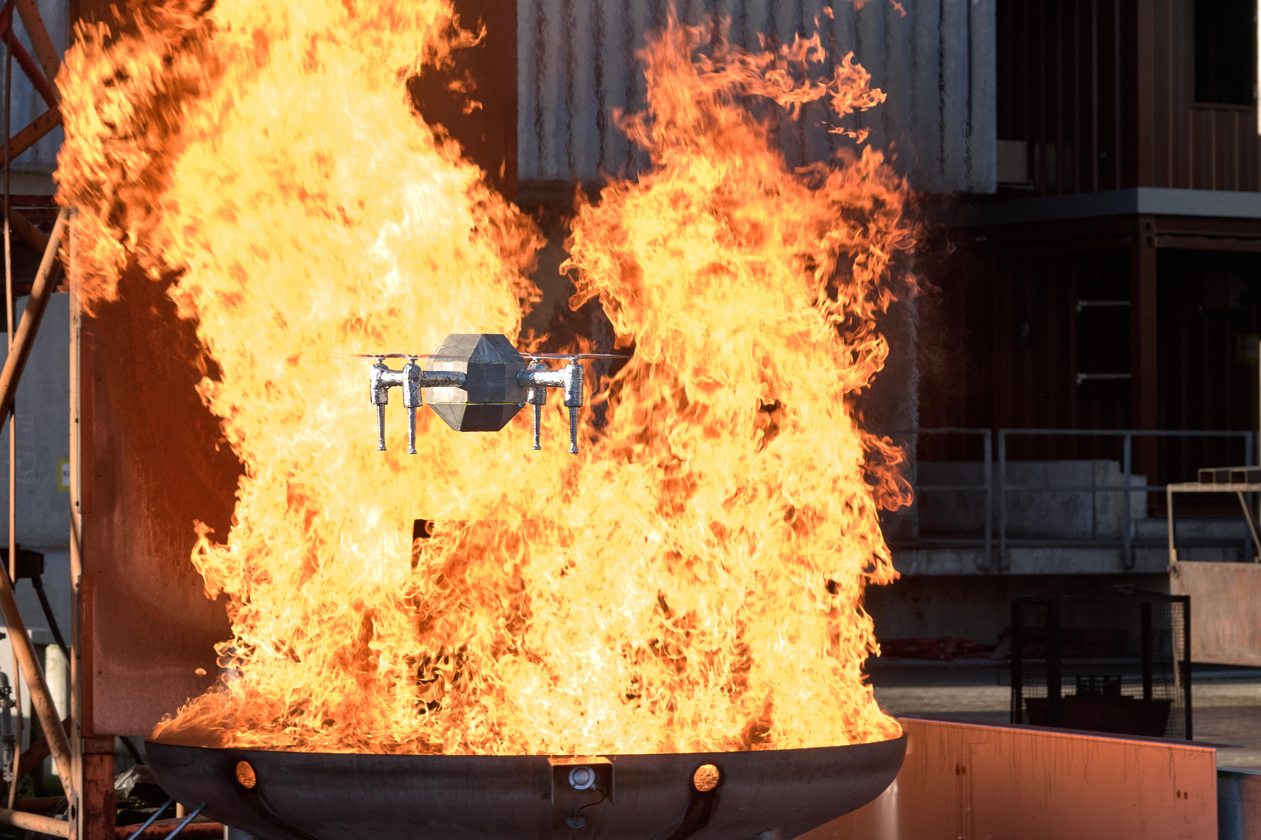Heat-resistant drone developed by Swiss and UK scientists.