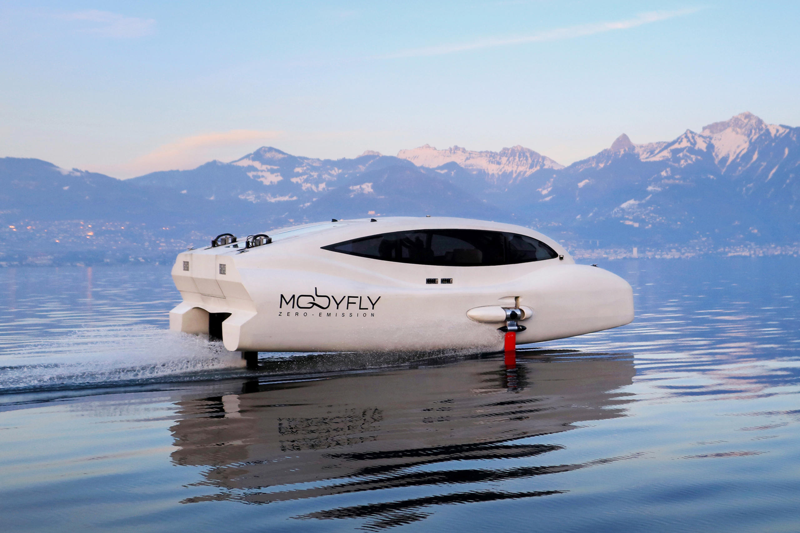 Prototyp eines emissionsfreien Tragflügelboots von Mobyfly