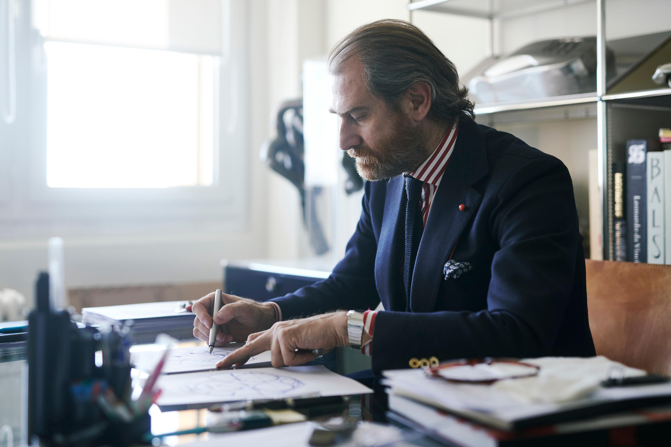 Fabrizio Buonamassa in einer Aufnahme in seinem Büro