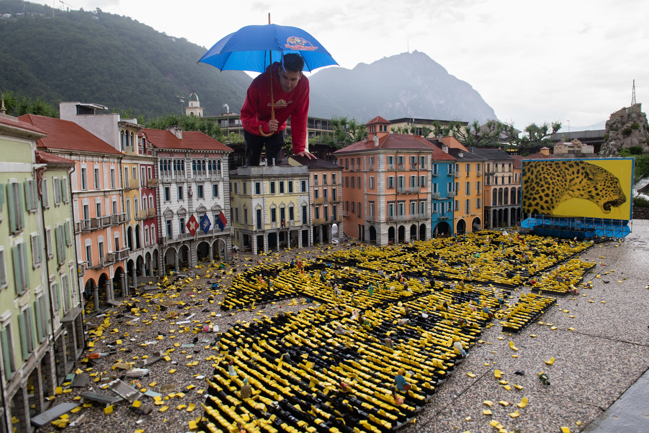 miniature model of town square