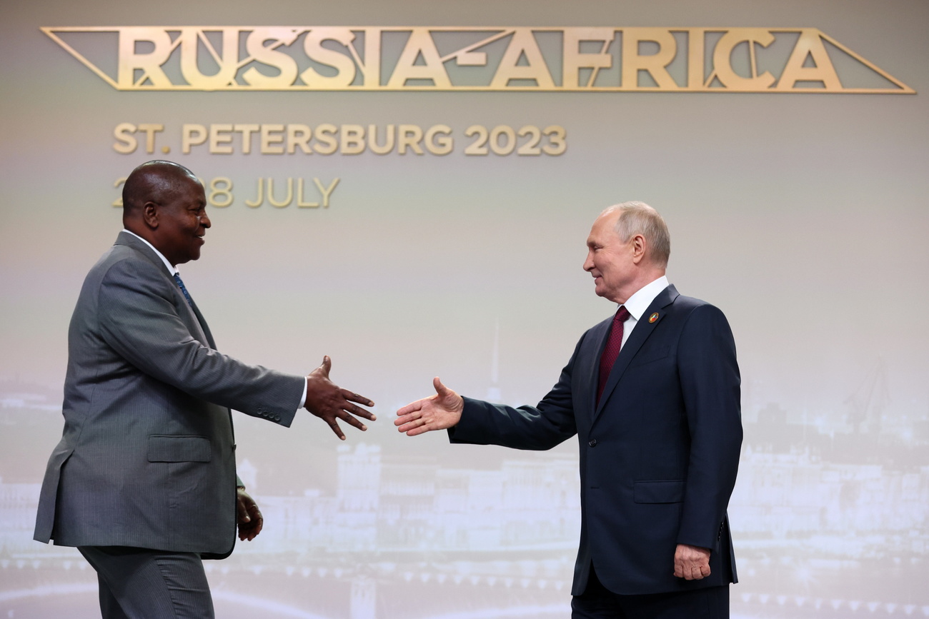 Faustin Arshange Touadera e Vladimir Putin