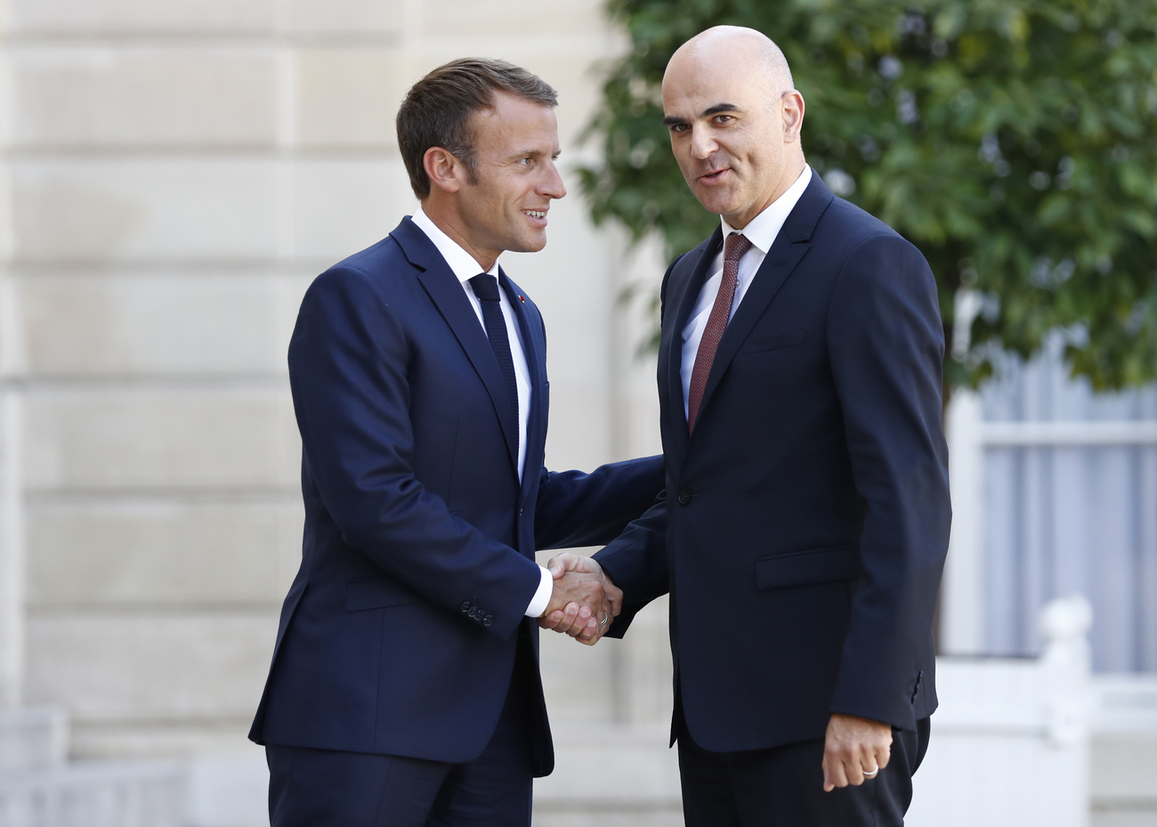 Emmanuel Macron and Alain Berset