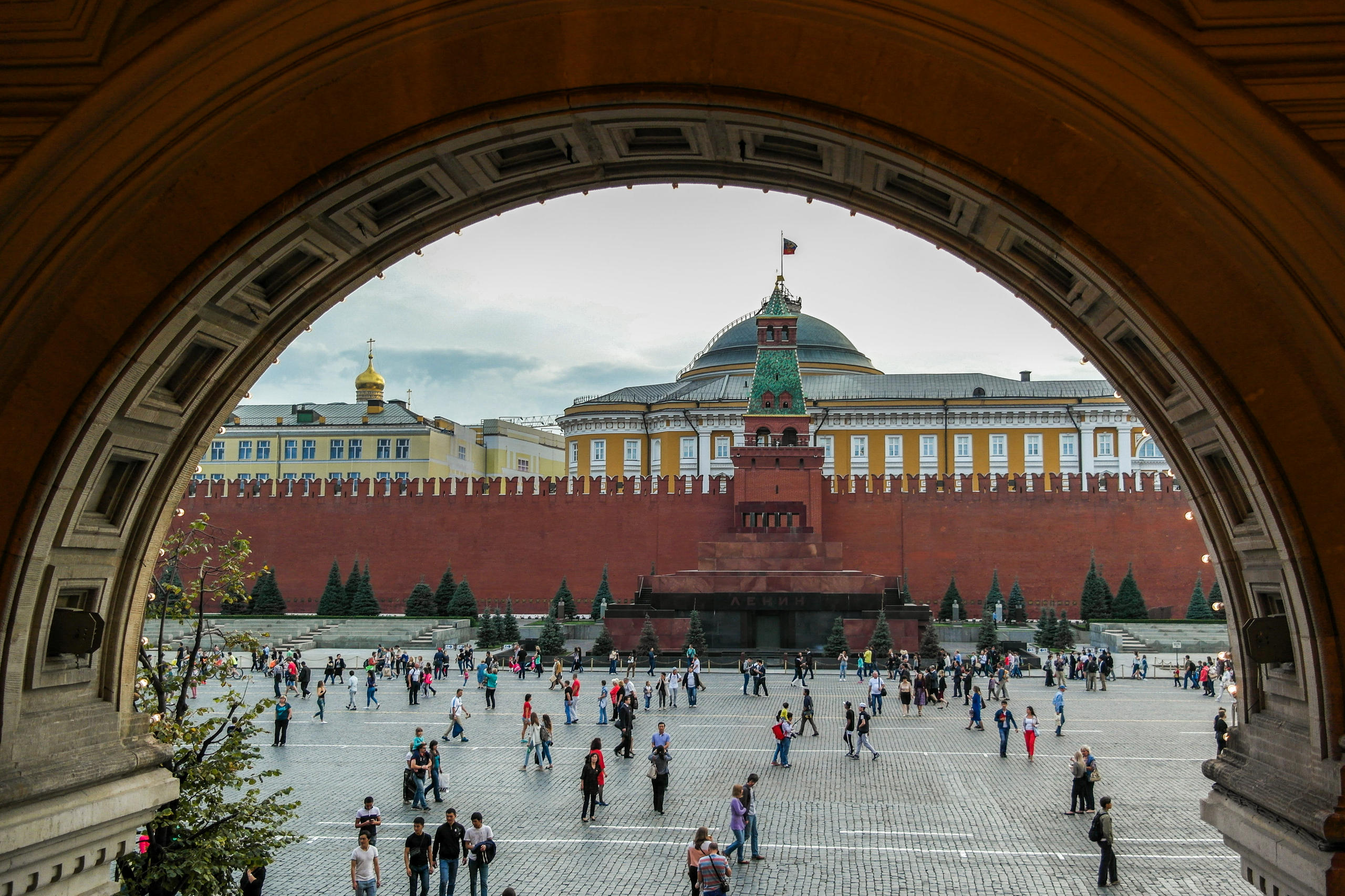 View to the Kremlin on the Red Square in Moscow