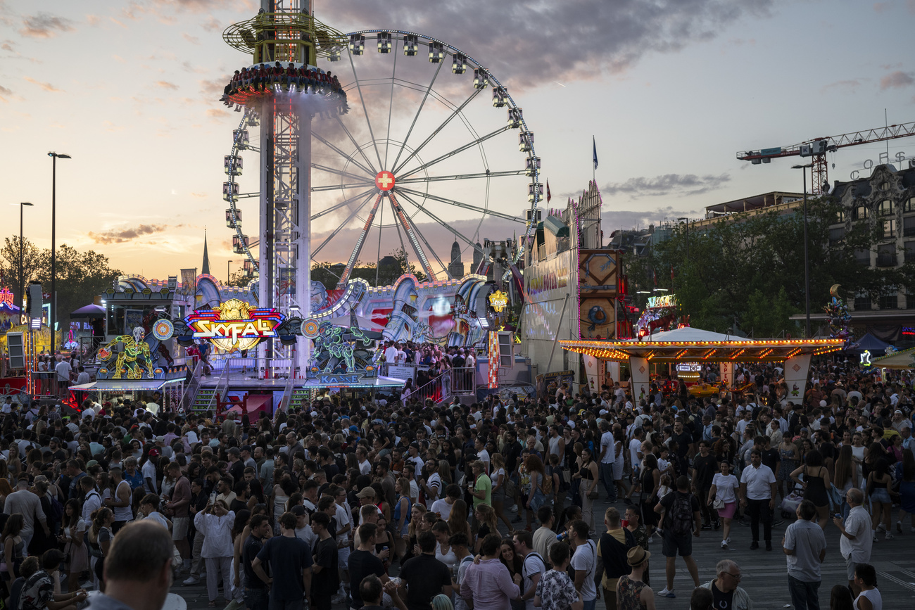 Blick auf das Riesenrad am Züri Fäscht