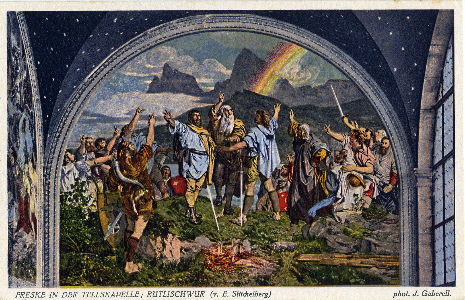 Darstellung des Rütlischwurs in der Tellskapelle