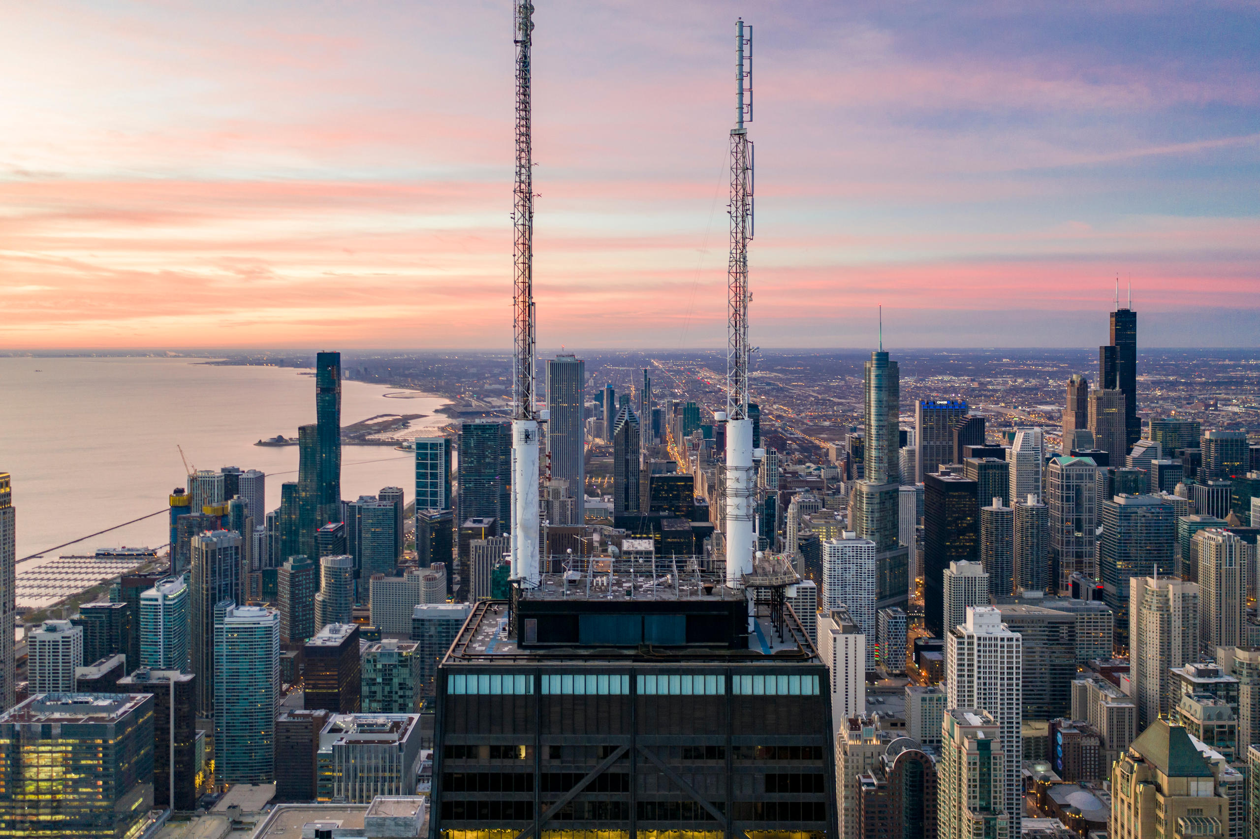 Blick auf Chicago und den Lake Michigan