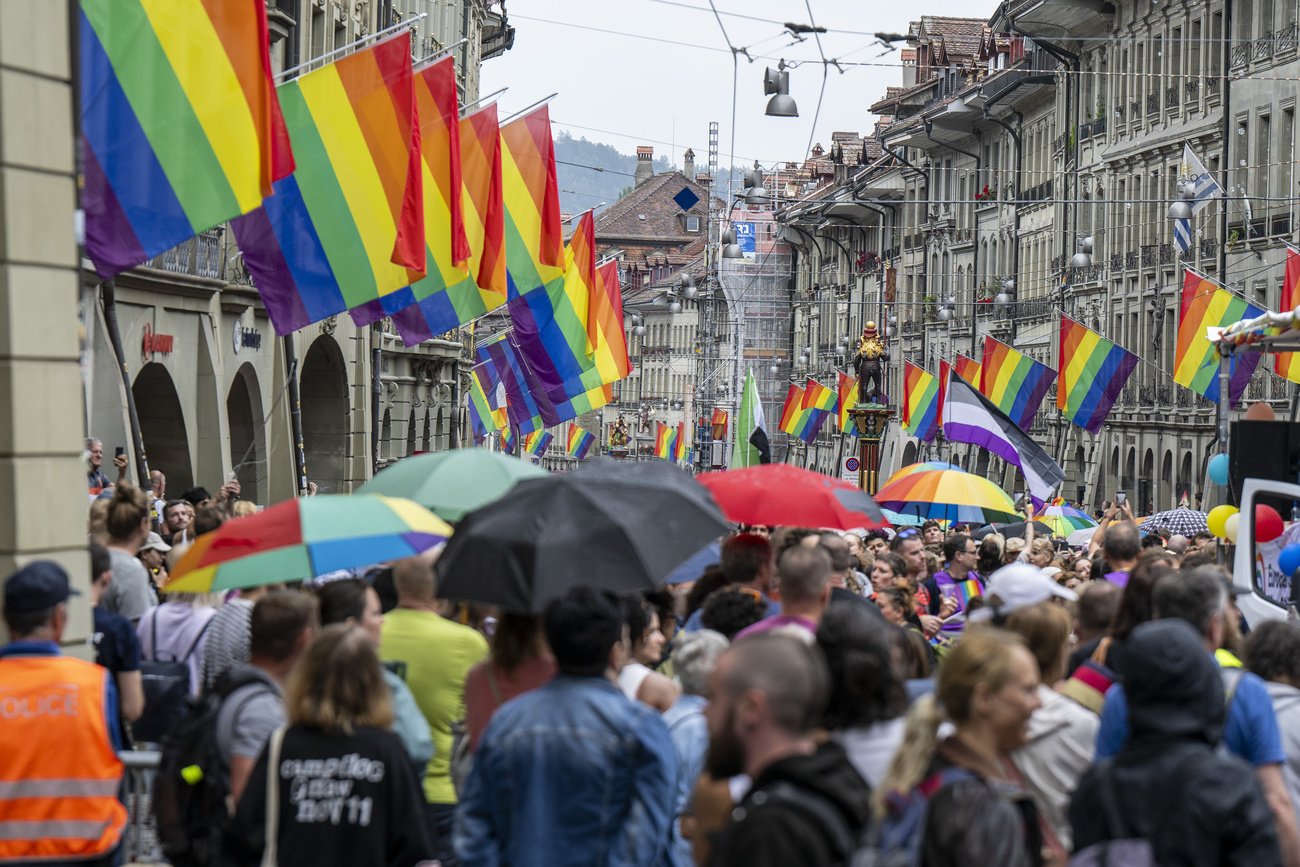 Marchers in Bern