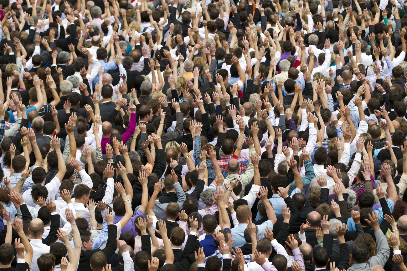 Votazione per alzata di mano in Appenzello.