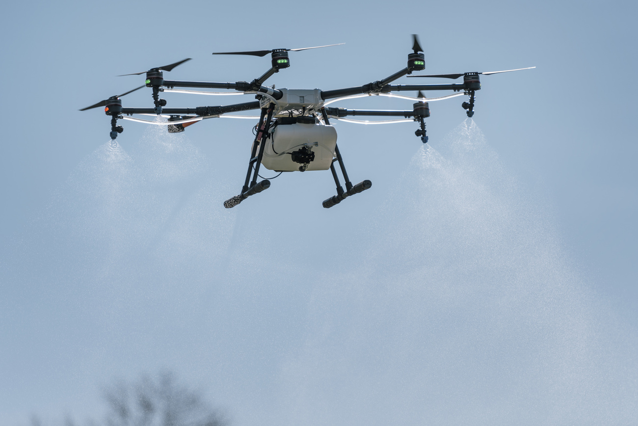 Drone flying