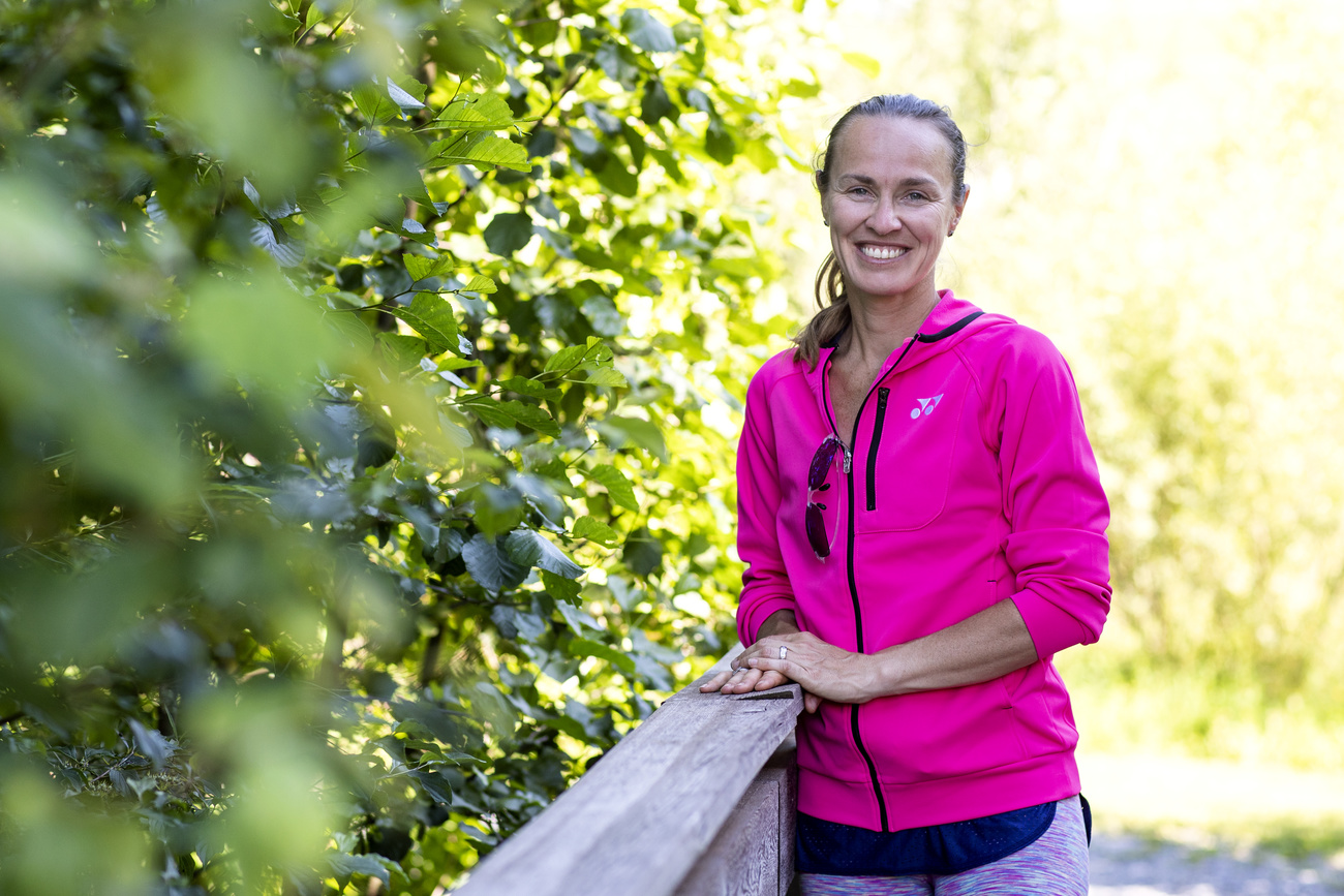 Martina Hingis, ehemalige Tennisspielerin posiert für die Kamera.