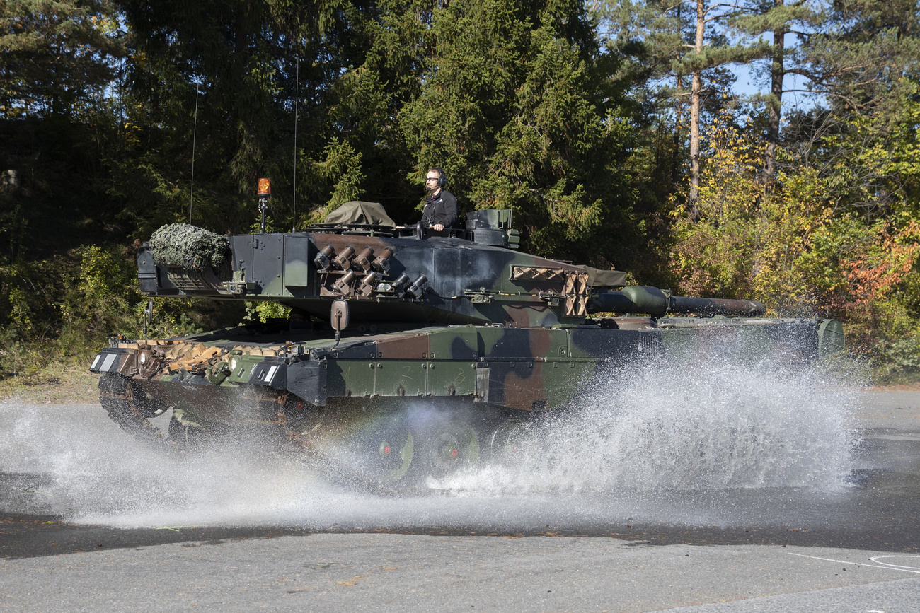 Ein Kampfpanzer des Typs Leopard 2