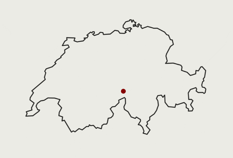 Furka in the map of Switzerland