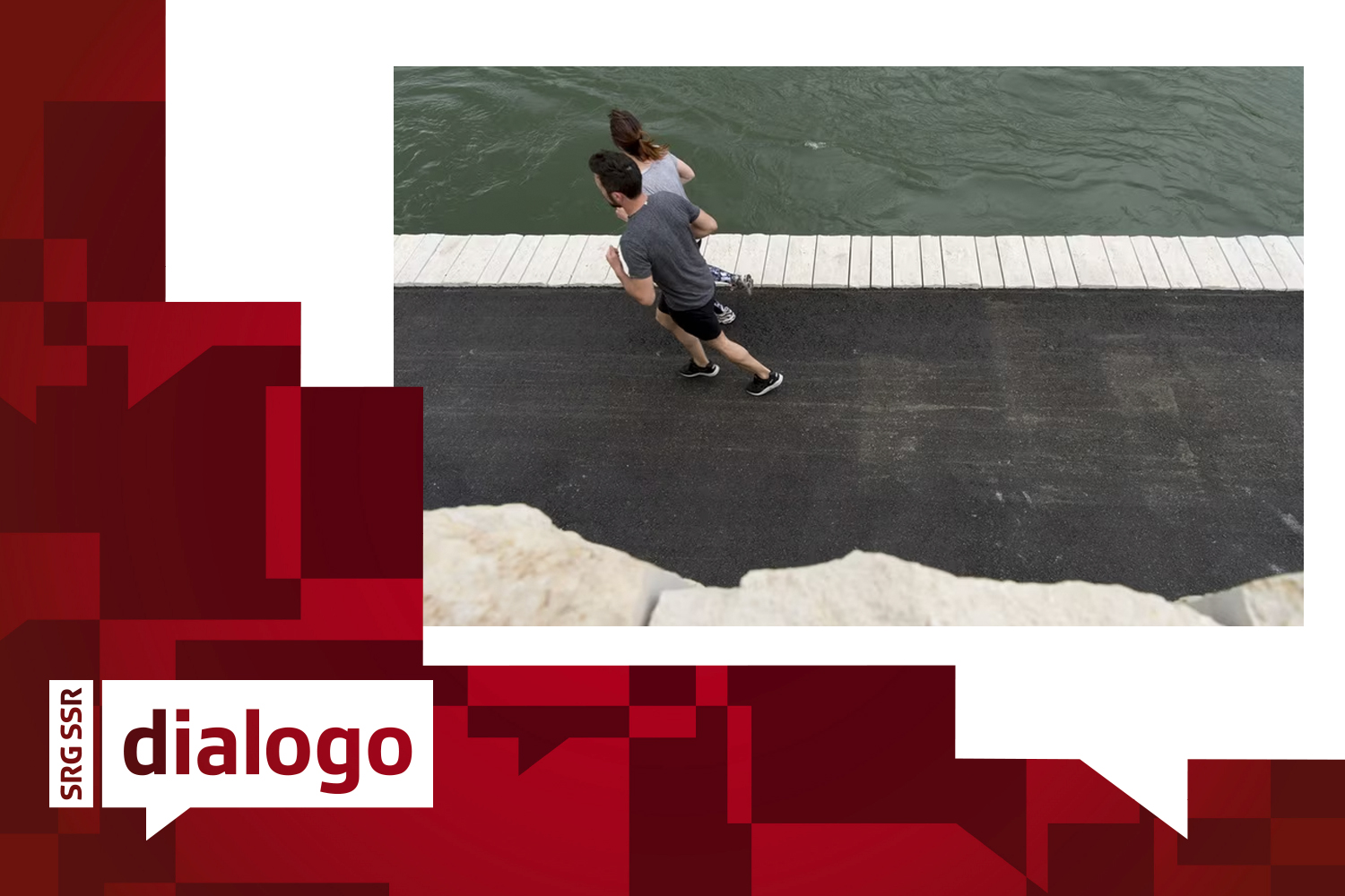 Two people going for a run