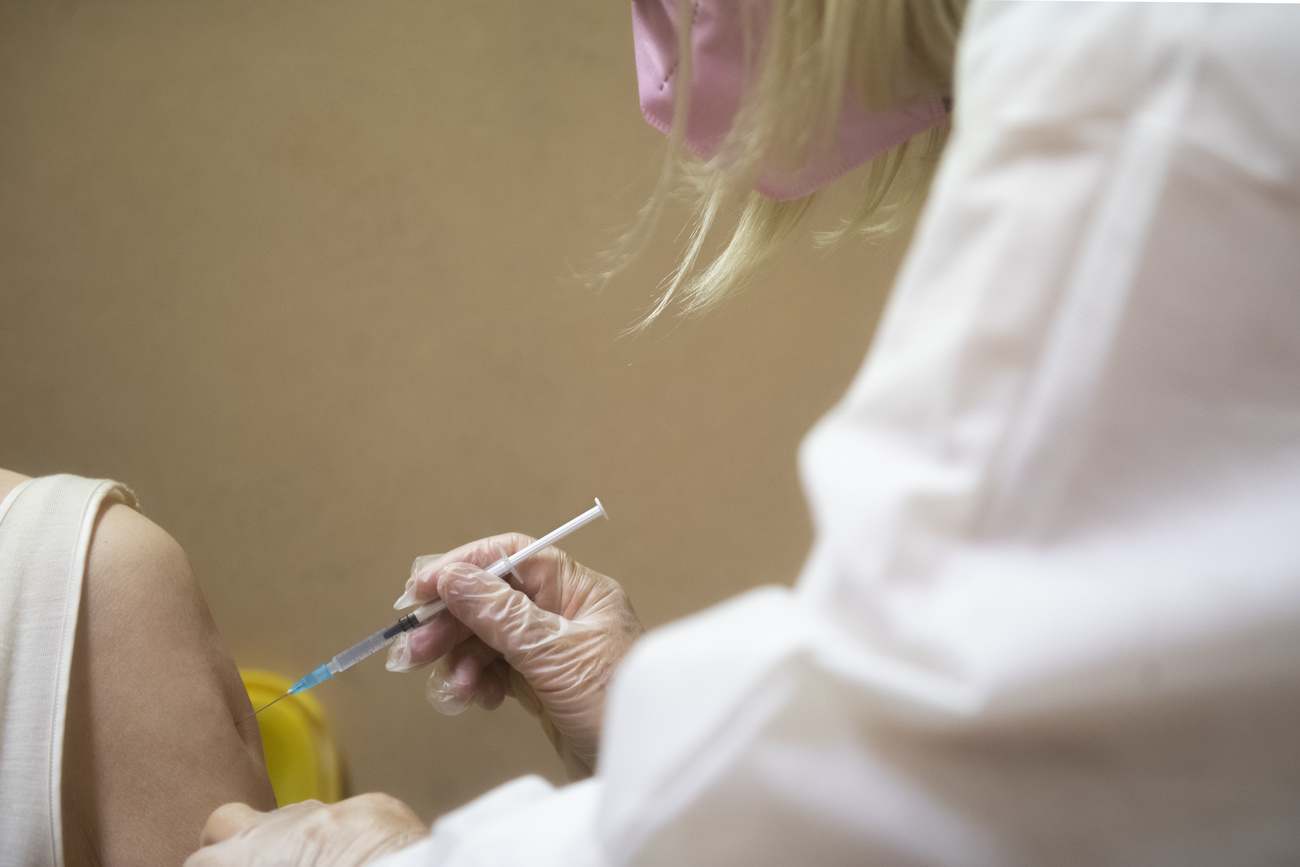 Person receiving Covid-19 vaccine