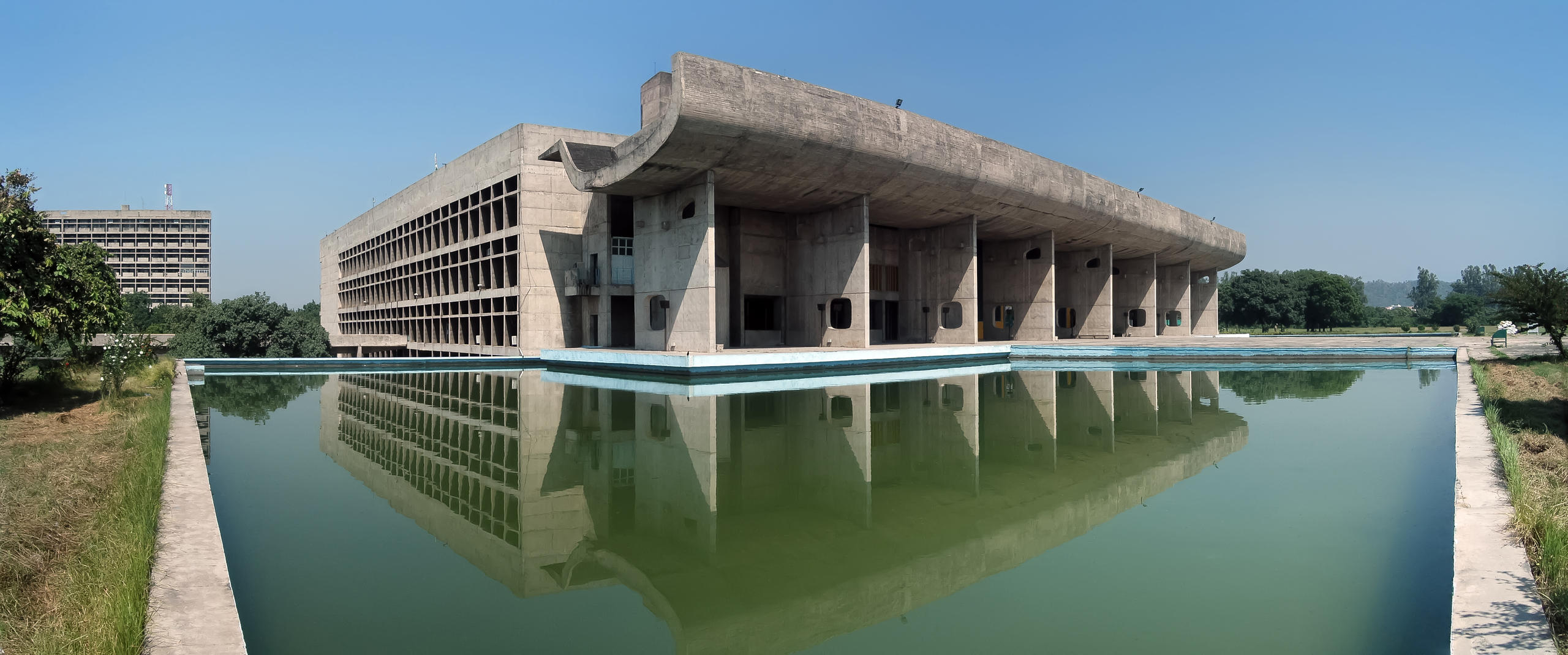 Chandigarh Assembly building, built in 1955 by Le Corbusier