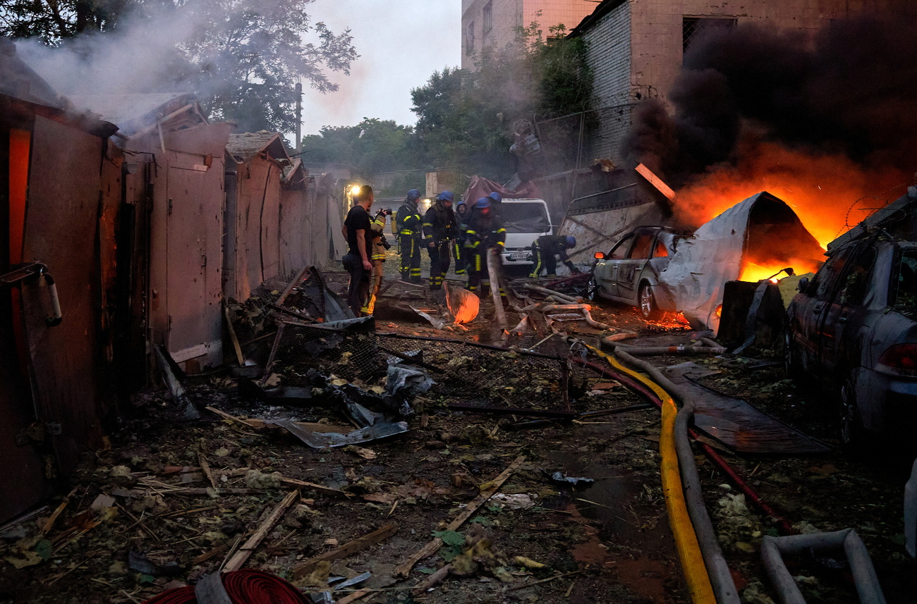 Missile attack in Kyiv