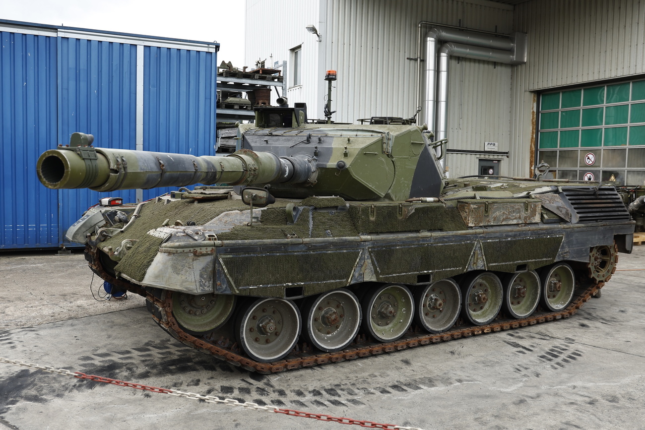 Un tanque Leopard 1 de producción alemana.