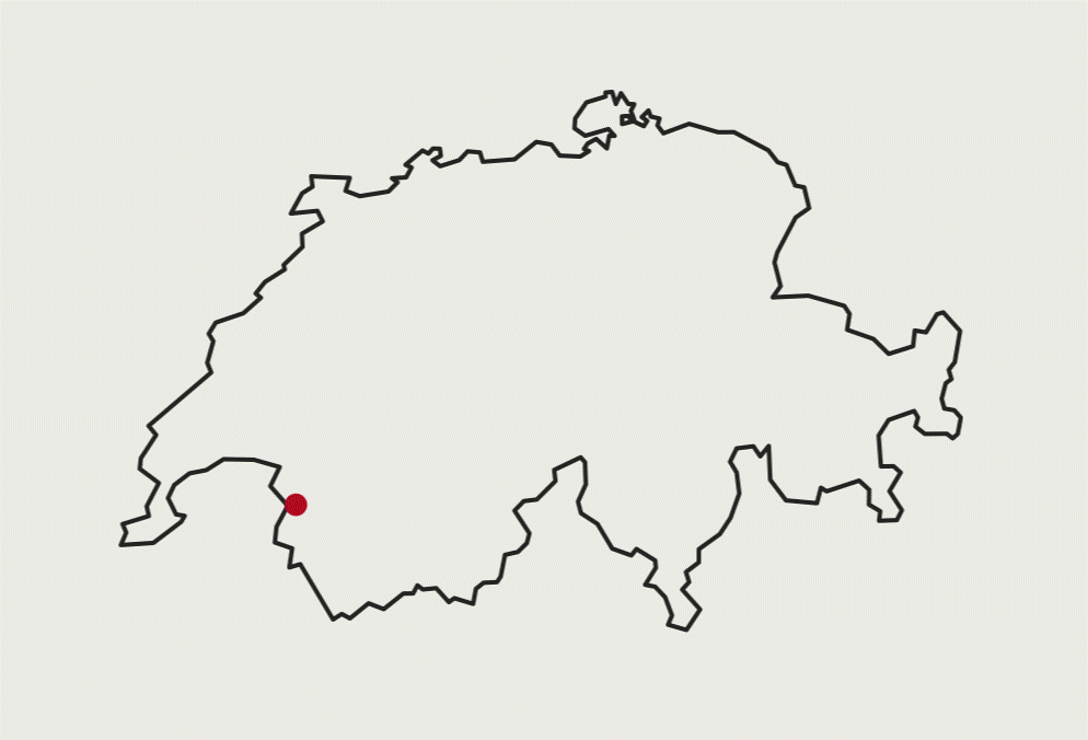 Map of the Collombey refinery in canton Valais