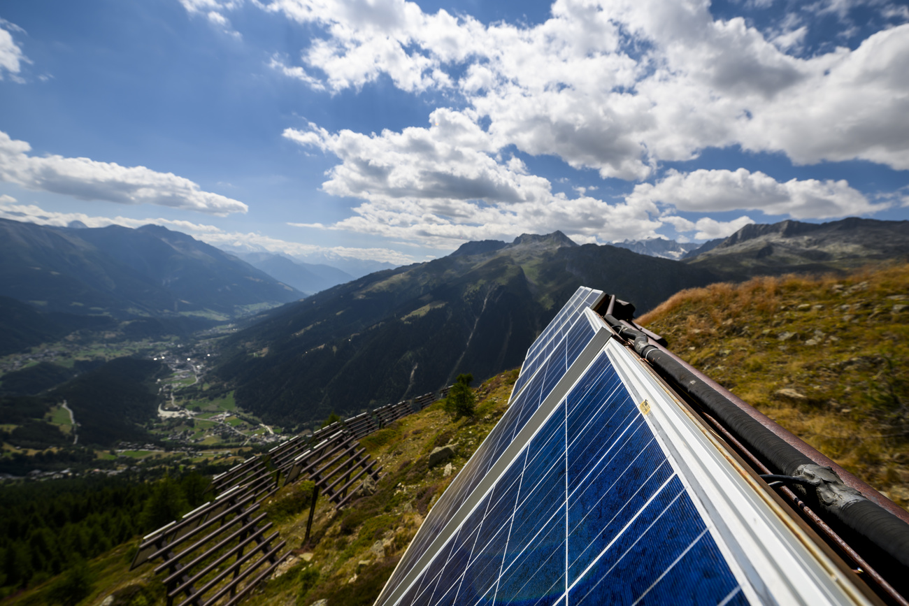 Solar panels in the Alps