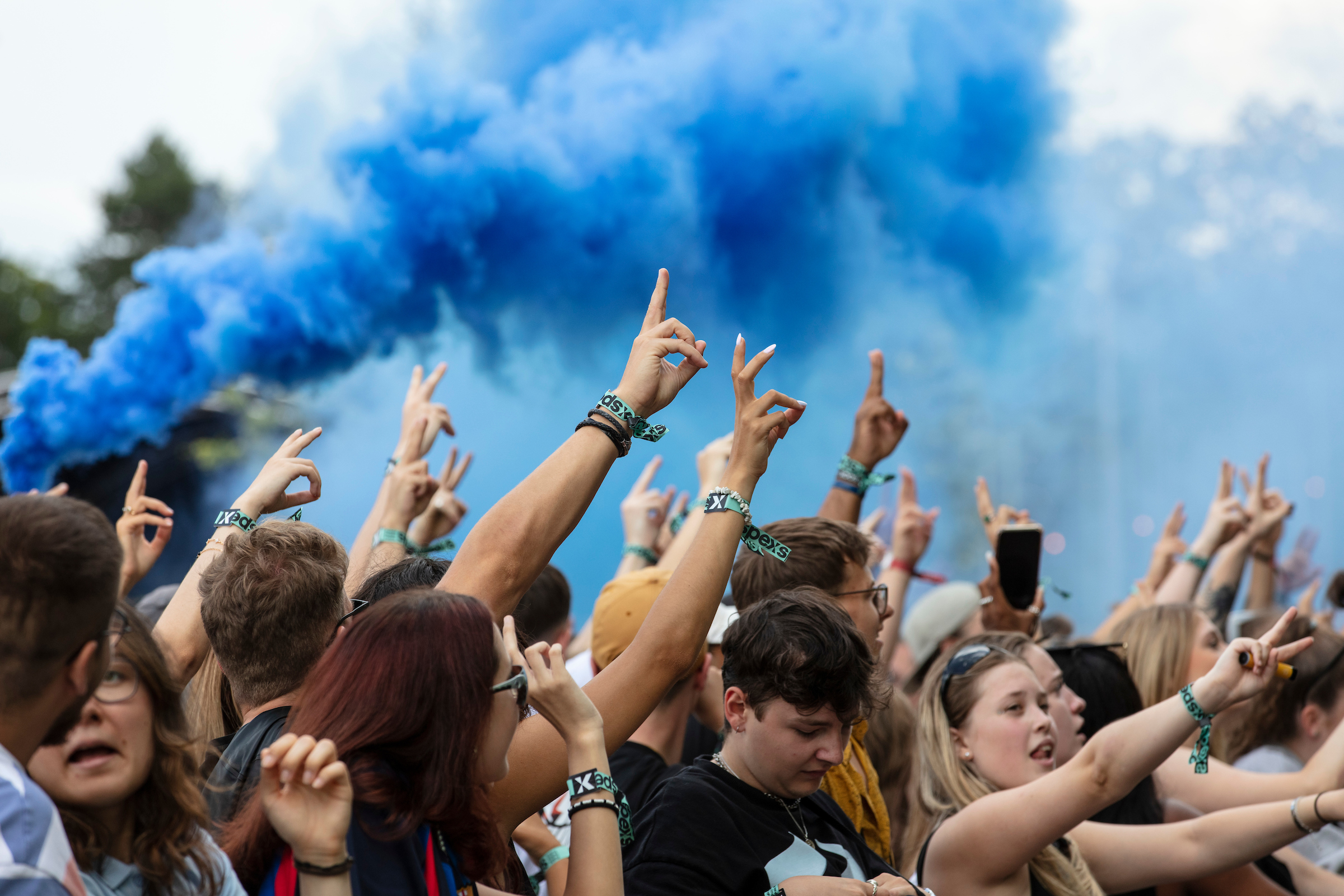 Spex Festival Zuschauer und Blauer Rauch