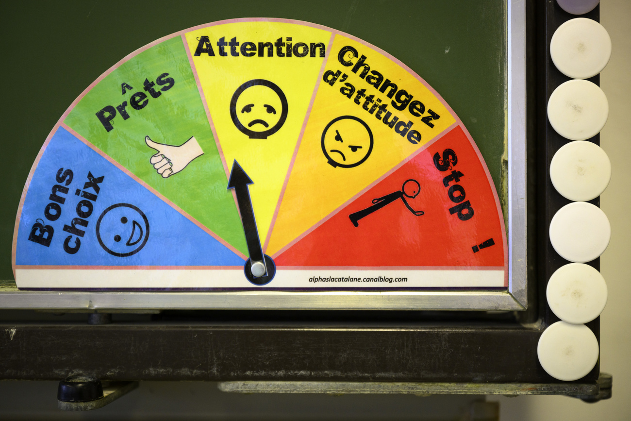 Indicateur de bruit sur un tableau noir