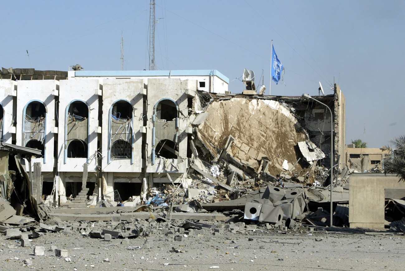 Das UN-Hauptquartier in Bagdad nach dem Angriff