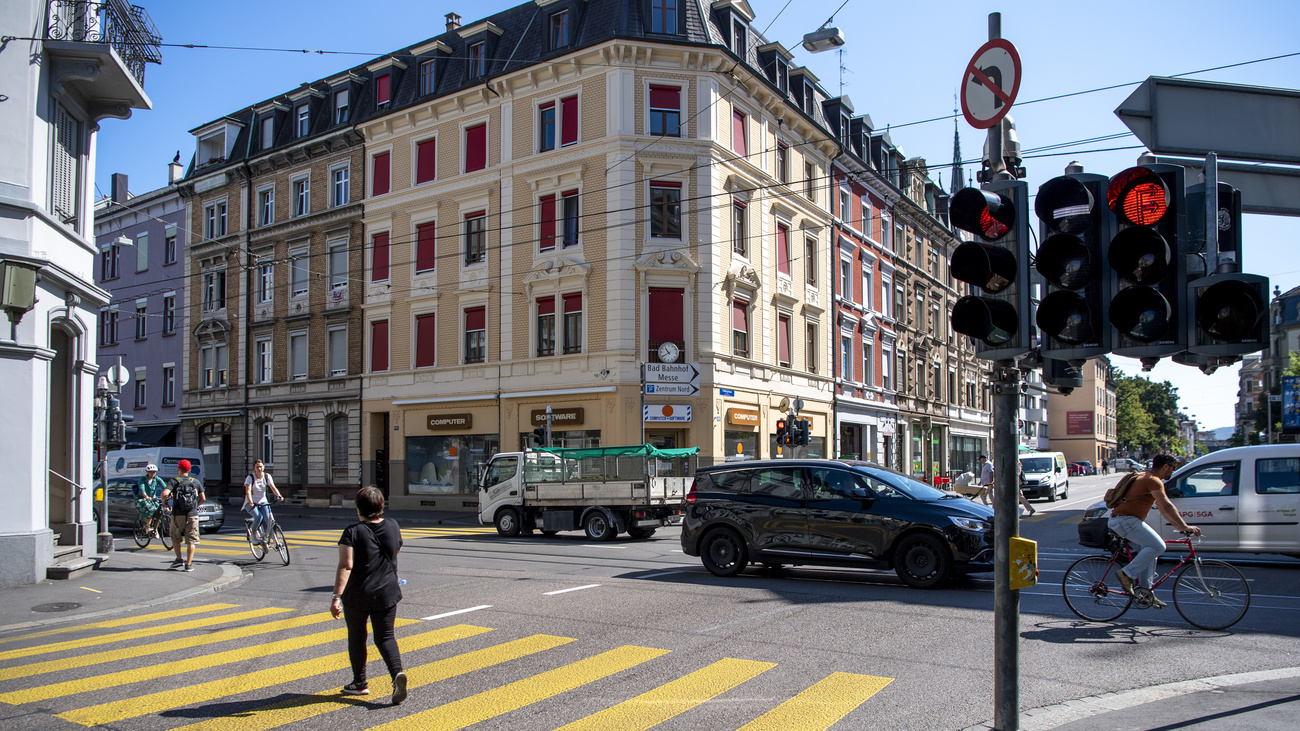 View of street in Basel.