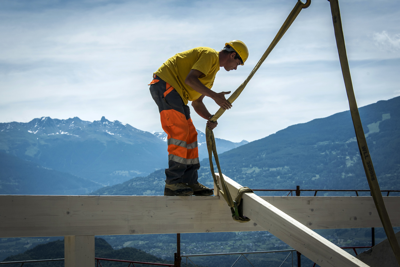 Bauarbeiter auf einer Baustelle