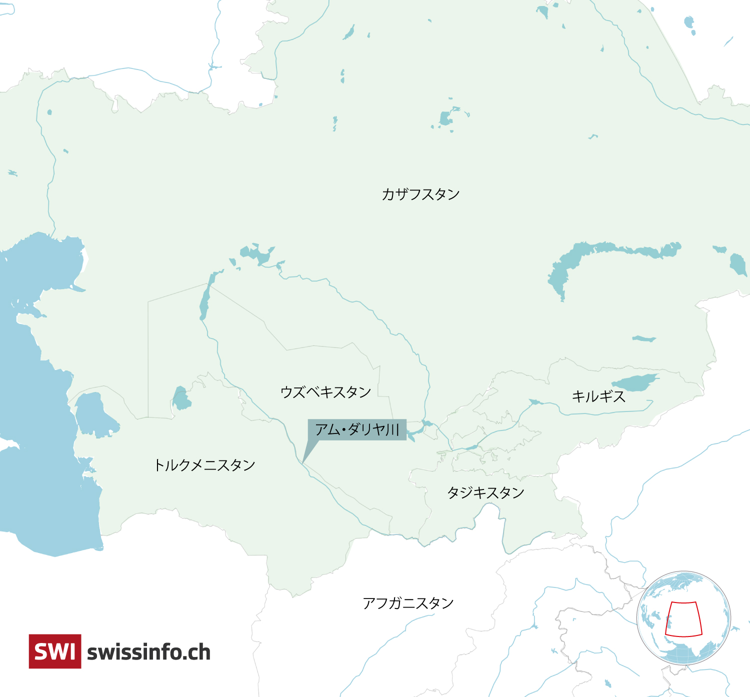 中央アジアの地図