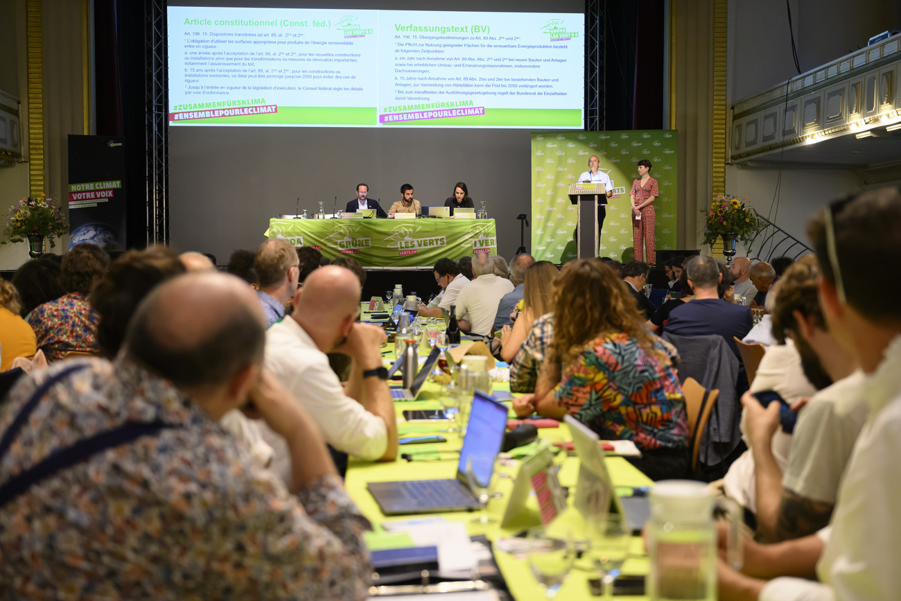 Lancio della campagna dei Verdi svizzeri, riunione dei delegati.