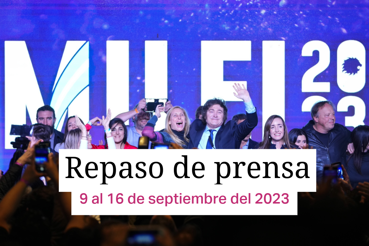 Milei en un meeting político