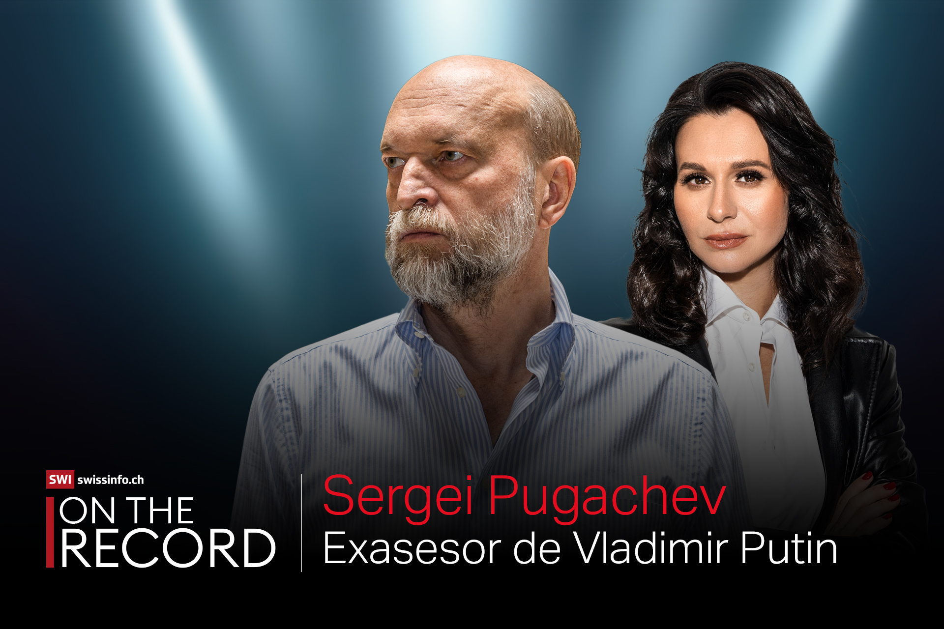 Fotomontaje con Sergei Pugachev y nuestra periodista Elena Severatz