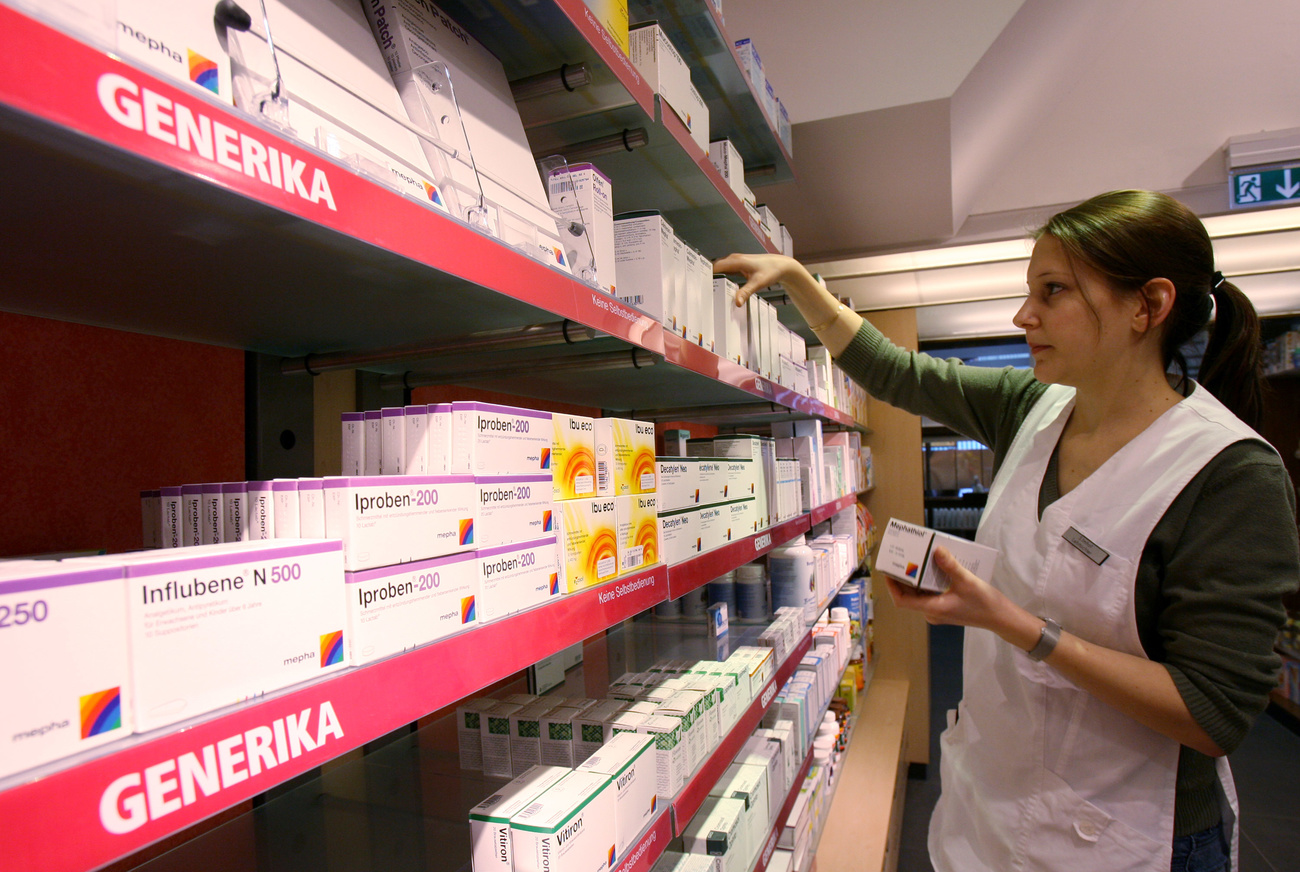 Pharmacist picking up medicines