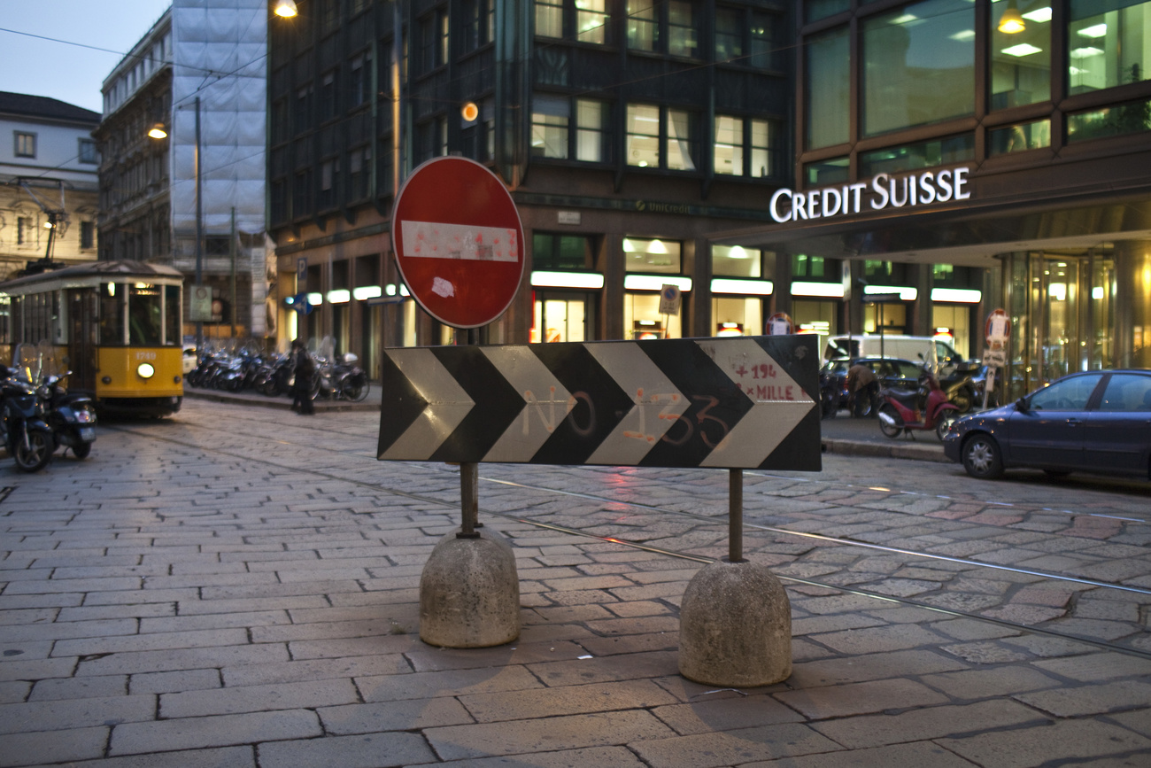 Filiale di Credit Suisse a Milano.