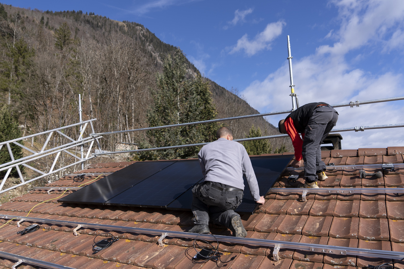 Installing a solar panel
