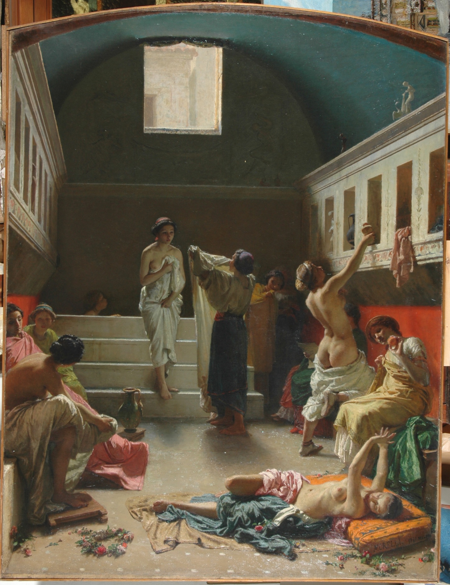 Collezione Balzan: Bagno Pompeiano, dipinto nel 1861 da Domenico Morelli.