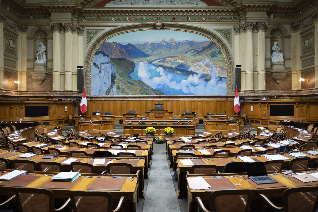 La sala del Consiglio nazionale, a Palazzo federale.