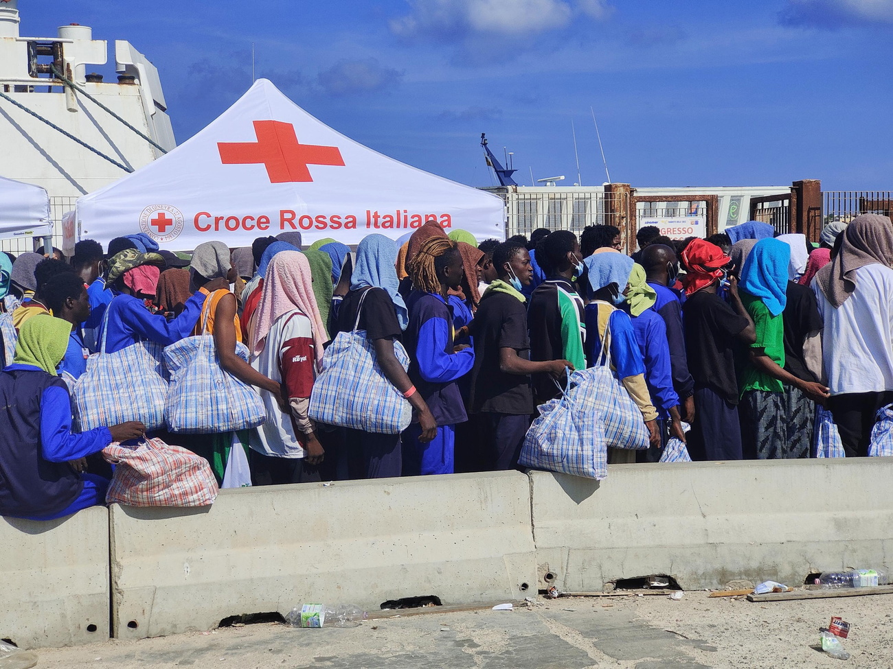 Immigrati a Lampedusa