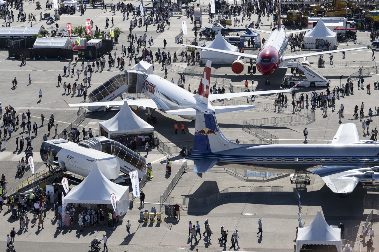 Visitors at Zurich airport