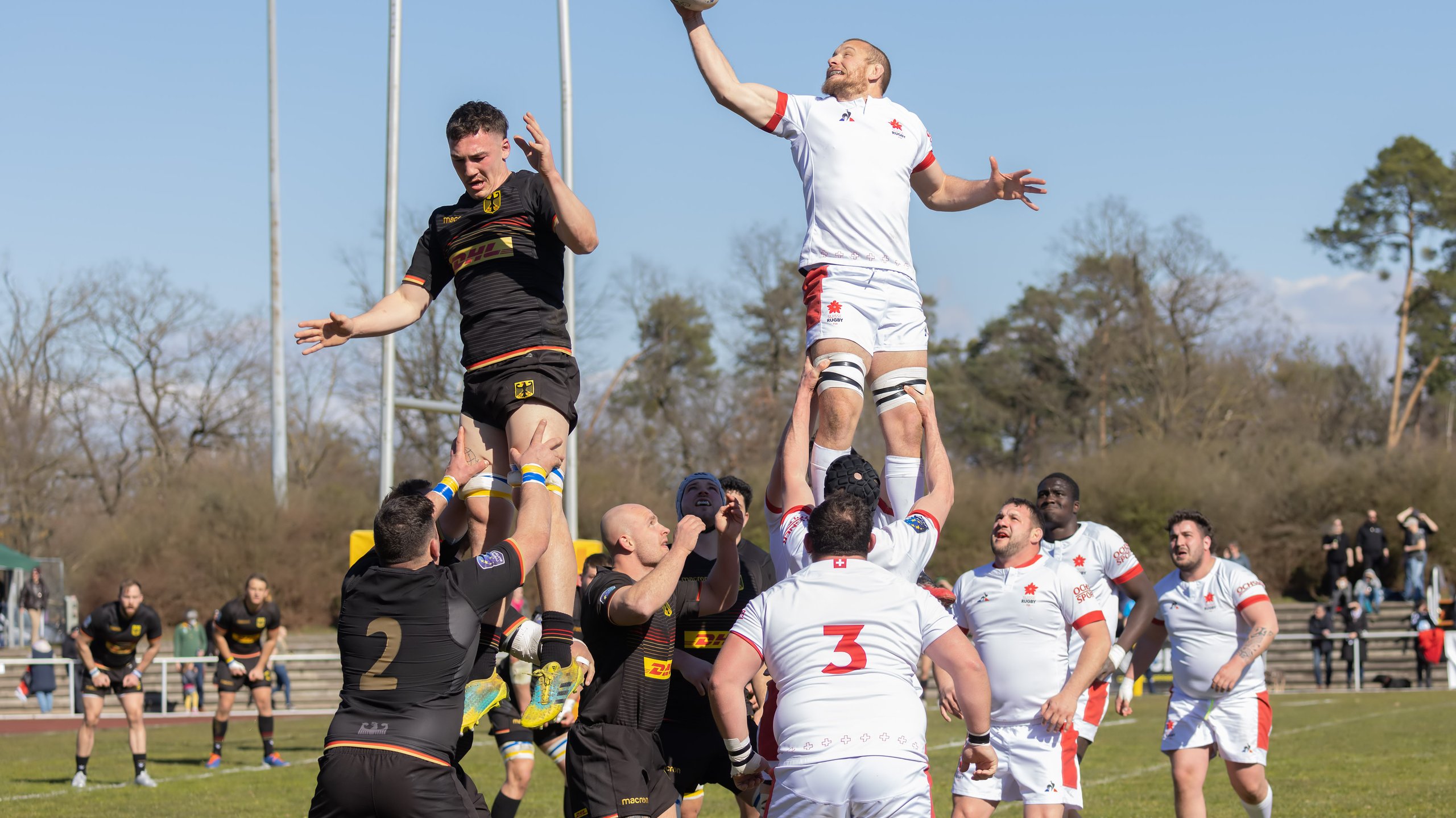 Swiss rugby team playing Germany