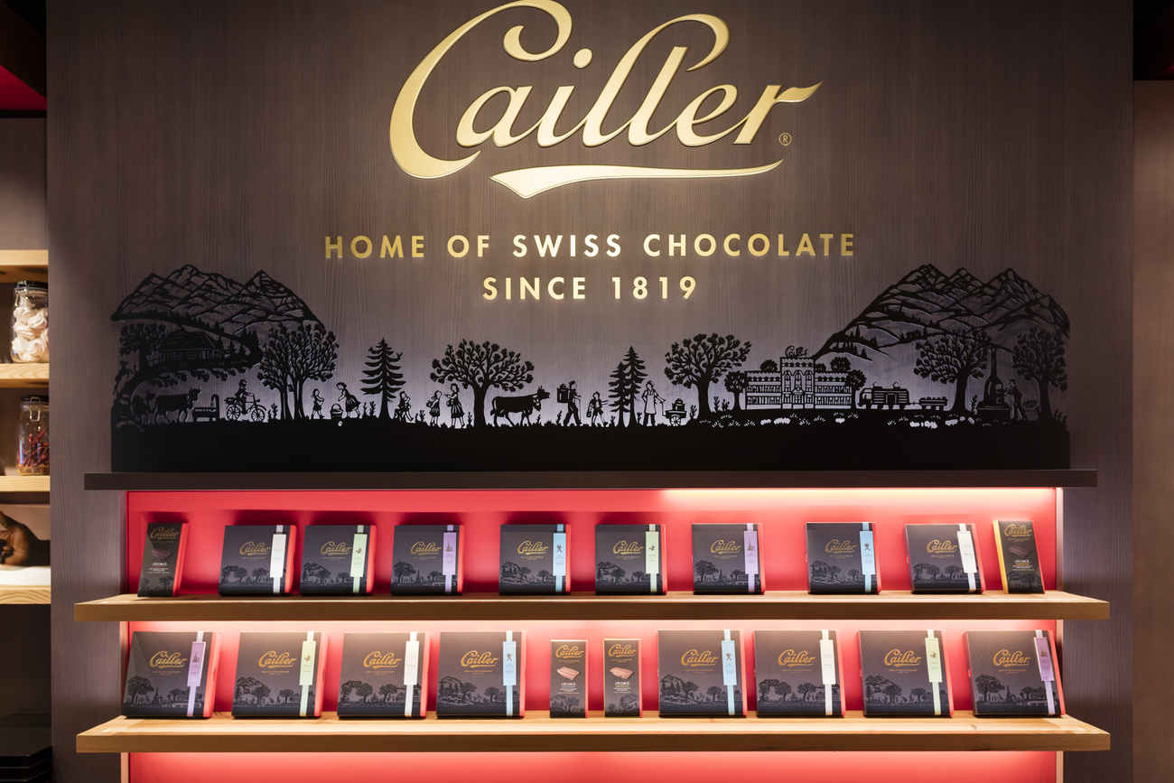 Cioccolato Cailler in esposizione.