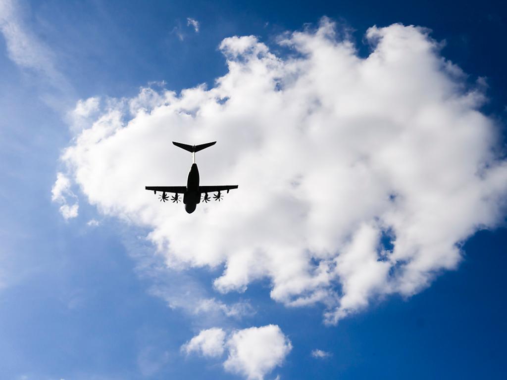 An aeroplane in the air