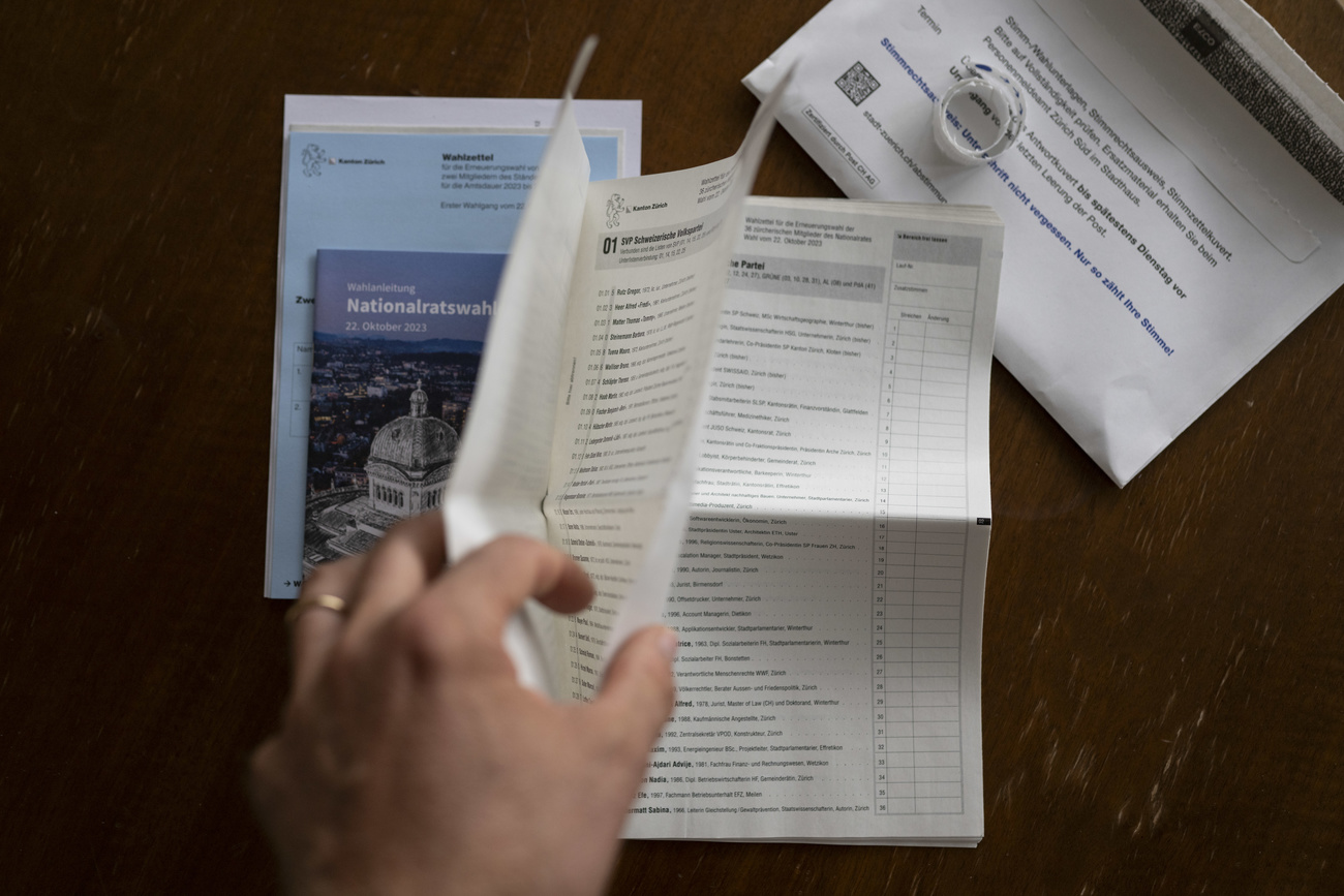 booklet für die eidgenössischen wahlen