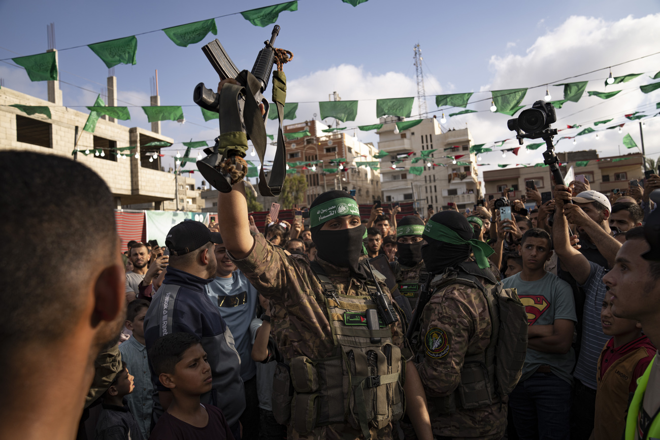 Hamas lassen sich in den Strassen Gazas feiern