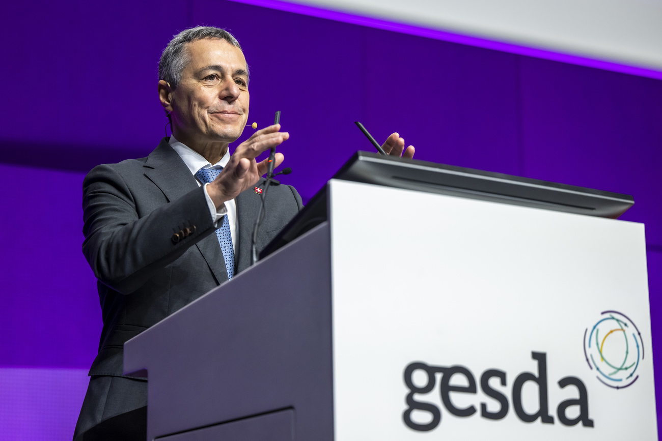 Ignazio Cassis speaking at GESDA summit