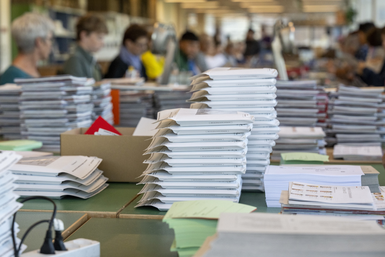 Swiss election documents being prepared for posting